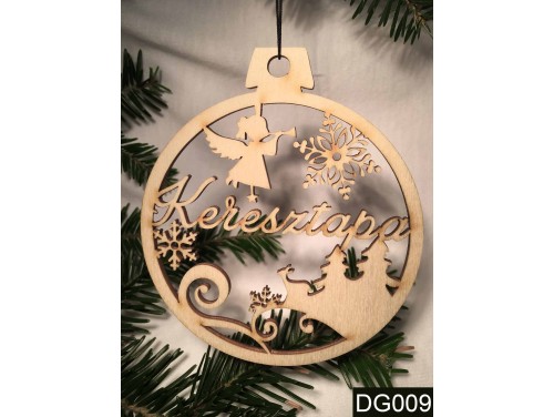 (DG009) Karácsonyi Díszgömb - Keresztapa –  Karácsonyfa dísz – Karácsonyi ajándék